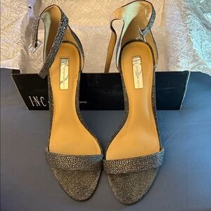 INC International Concepts Women's Glittering Silver Heels